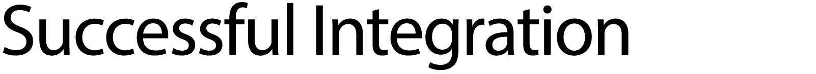 Successful Integration 