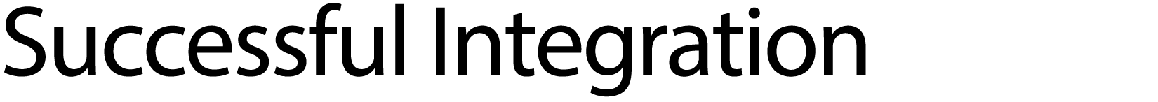Successful Integration 