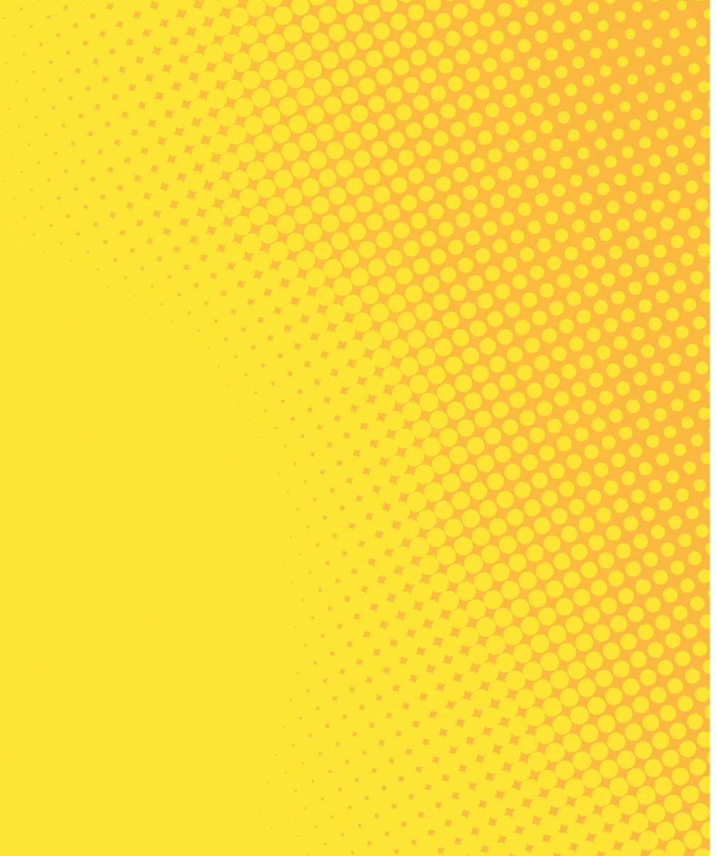Dots halftone yellow orange color pattern gradient texture with technology digital background. Pop art comics style.