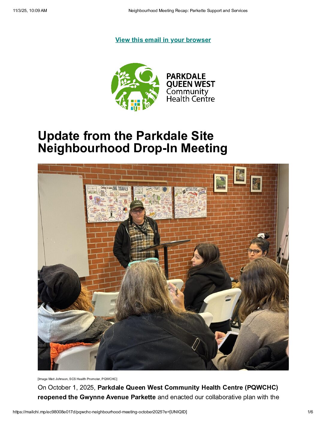 Neighbourhood Meeting Recap_ Parkette Support and Services