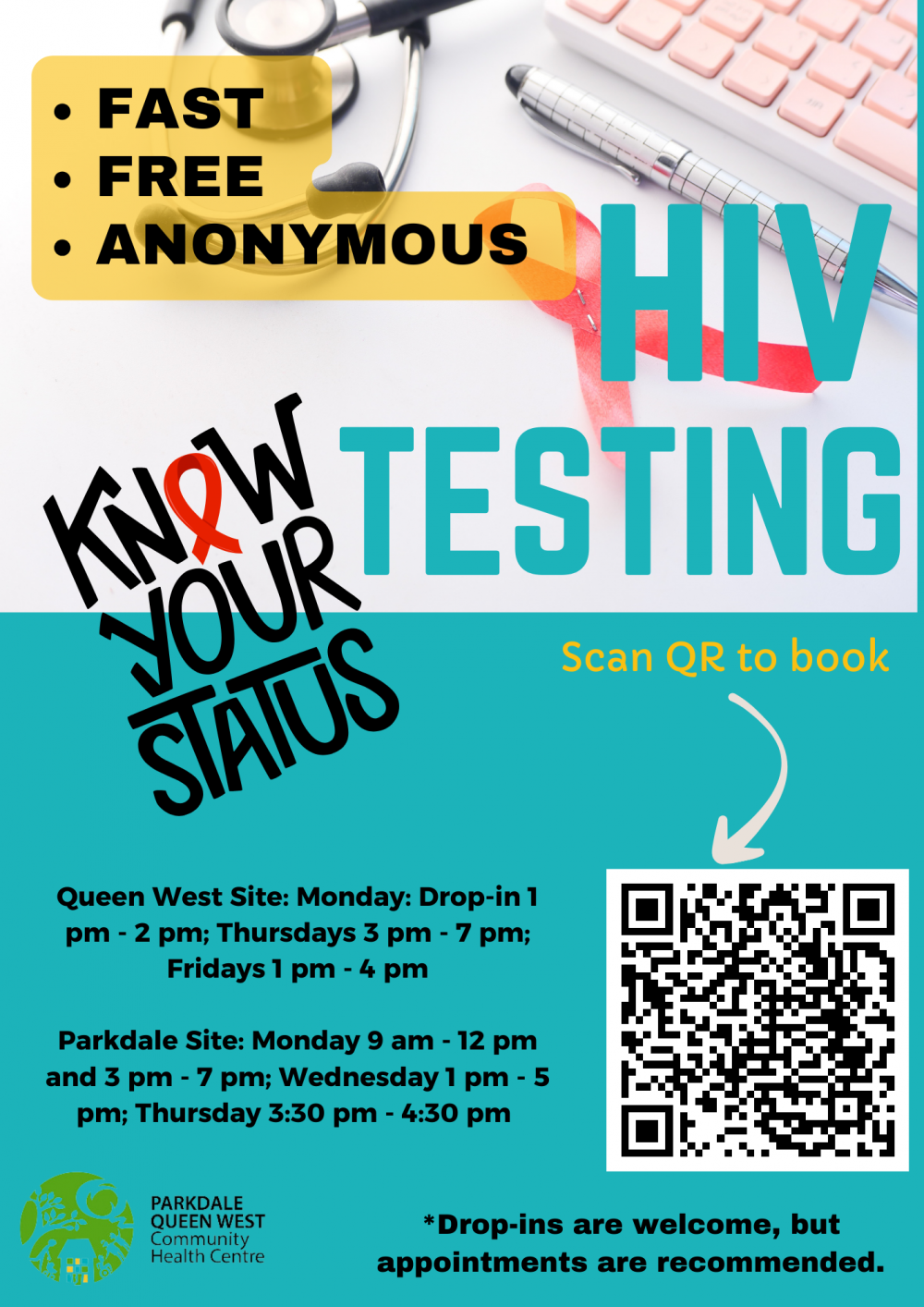 Anonymous HIV Testing Parkdale Queen West Community Health Centre
