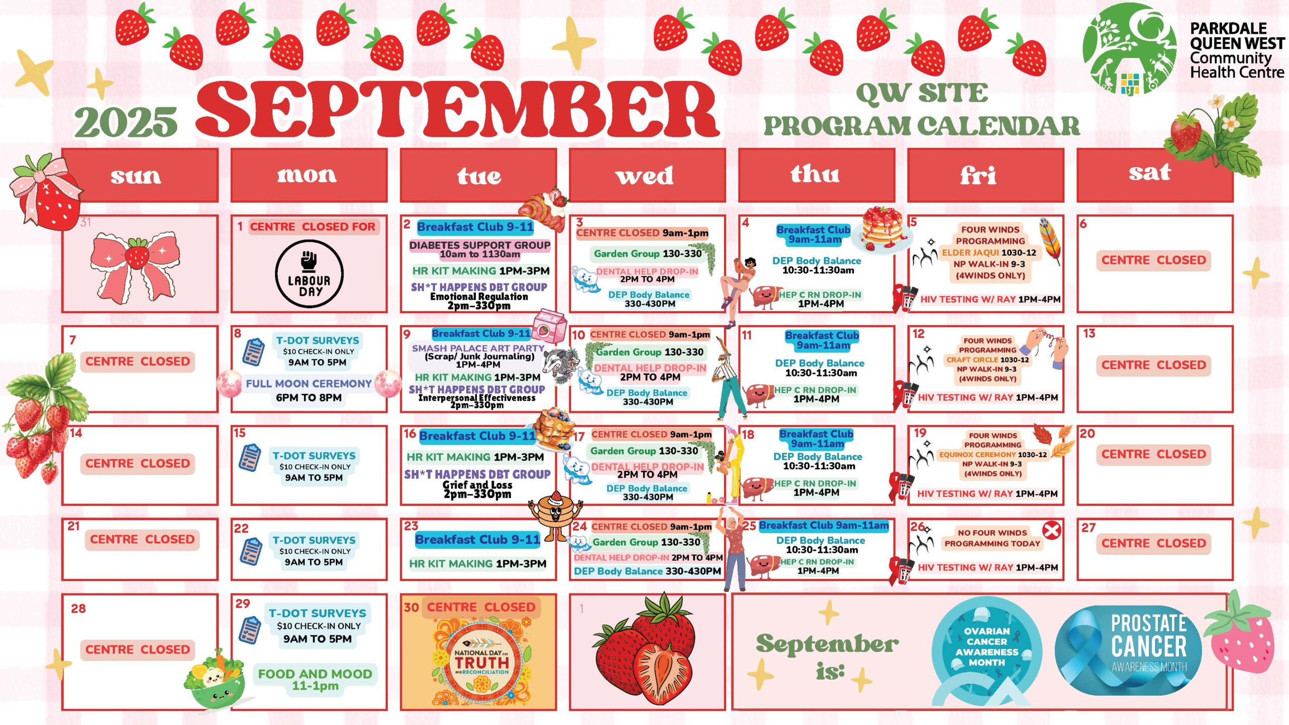 Queen West Program Calendar
