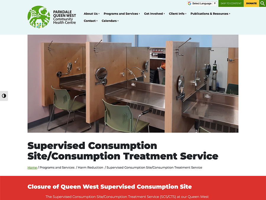 Supervised Consumption Services, Parkdale