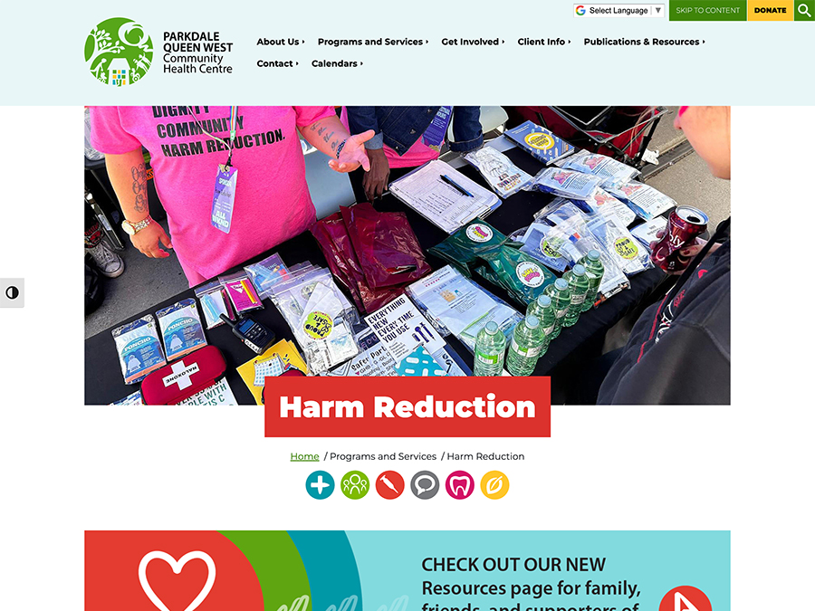 Harm Reduction Programs (Parkdale Queen West Community Health Centre)